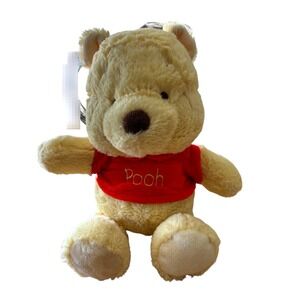 Disney Baby Winnie the Pooh Rattle Plush Kids Preferred 2010 Red Shirt Stuffed